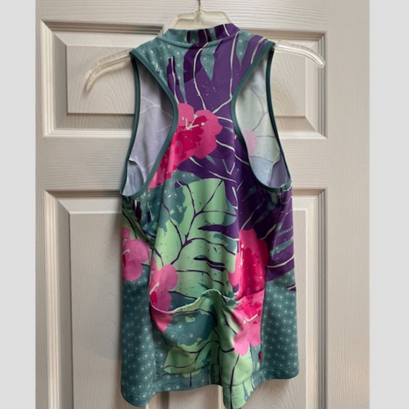 Terry Sun Goddess Racerback Cycling Jersey sz Medium in Rainforest - Picture 4 of 6